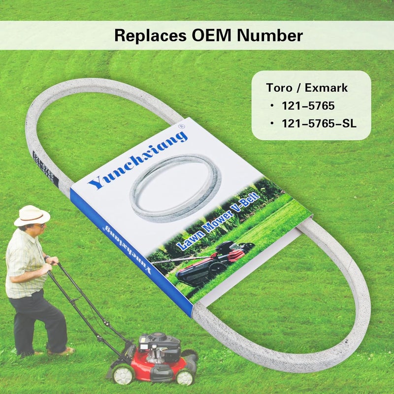 Dofank 121-5765 Drive Belt Kevlar for Toro Timemaster 30 Belt, Exmark 30 inch Mower Parts, Fits Toro 30 inch Timemaster Lawn Mower 20199, 20200, 20975 - Aramid Cord, 1/2'' x 30'' - Image 4